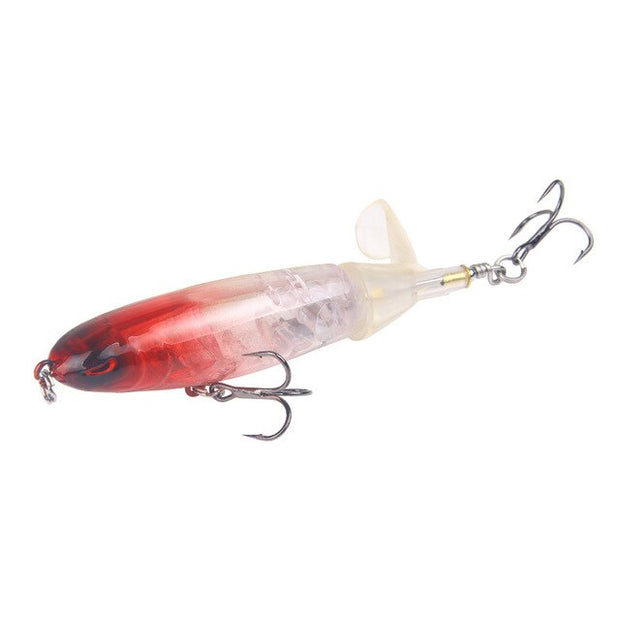 Whopper Popper Topwater Bait Hard Plopper Soft Rotating Tail Fishing Tackle Fishing Bait - CAB industries