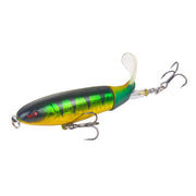 Whopper Popper Topwater Bait Hard Plopper Soft Rotating Tail Fishing Tackle Fishing Bait - CAB industries