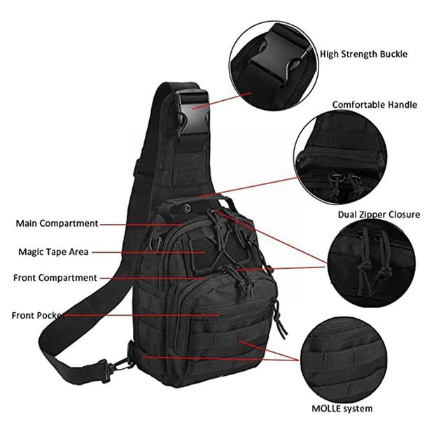 Outdoor Military Shoulder Bag Tactical Backpack Fishing Hiking Sport Daypack Climbing Camouflage Hunting Backpack Camping E7T9 - CAB industries