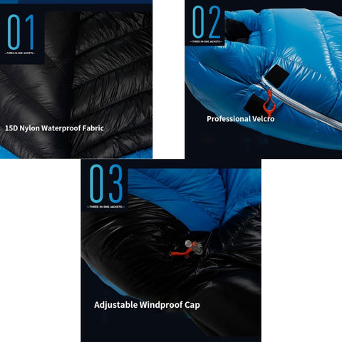 800FP Goose Down Cool Sleeping Bags - CAB industries