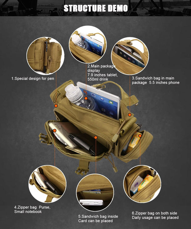 Waterproof Oxford Military Waist Pack Bag - CAB industries