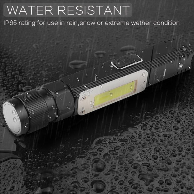 Multi-Functional USB Rechargeable LED Flashlight - CAB industries