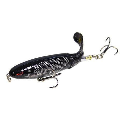 Whopper Popper Topwater Bait Hard Plopper Soft Rotating Tail Fishing Tackle Fishing Bait - CAB industries