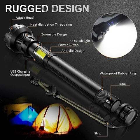 Rechargeable Tactical Laser Flashlight - CAB industries